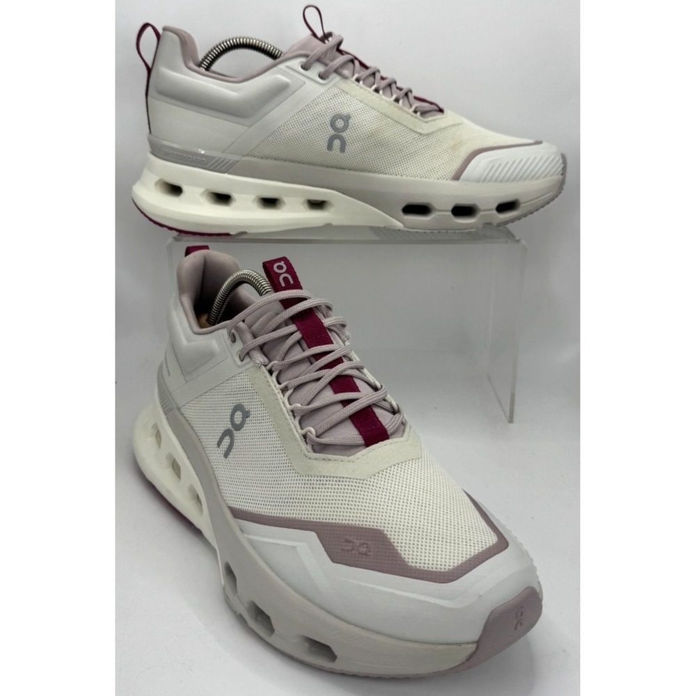 On Cloudnova X "Ice Fade" White/Berry Pink 3WE30413572 Running Shoe Women Sz 9